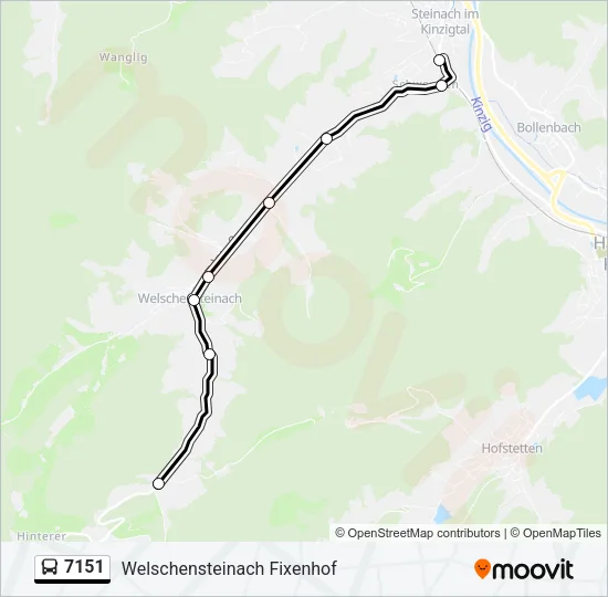 7151 Bus Line Map