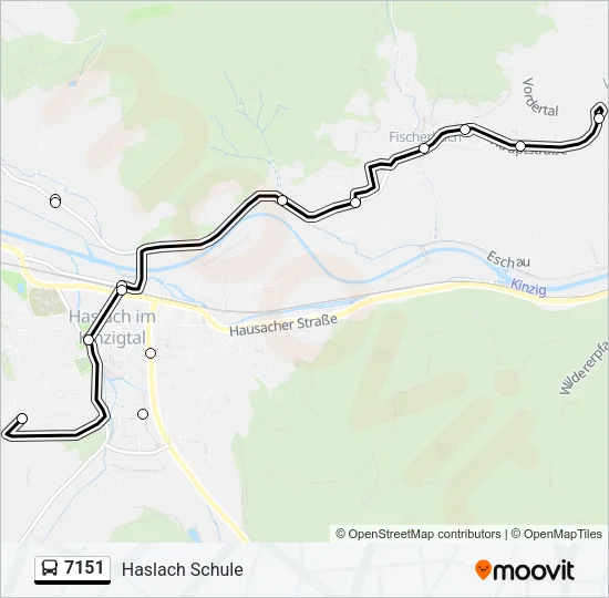 7151 Bus Line Map