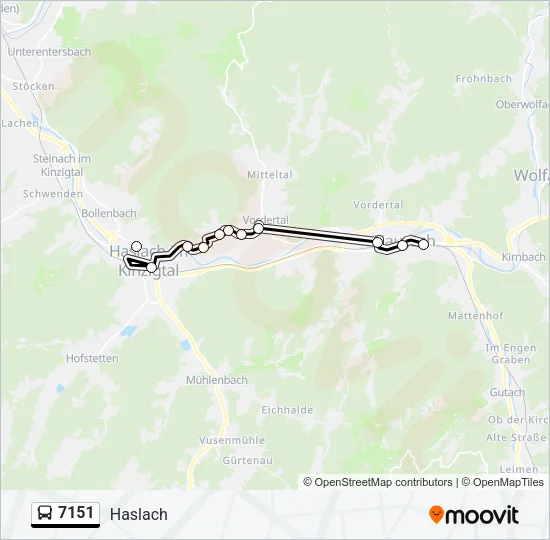 7151 Bus Line Map