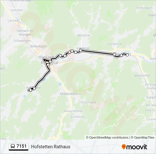 7151 Bus Line Map