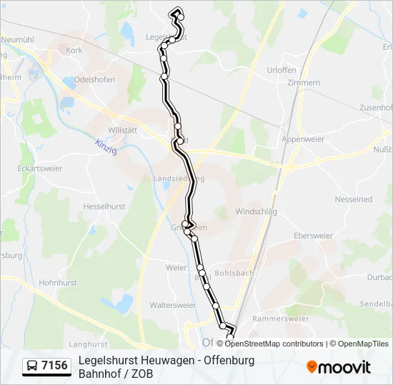 7156 Bus Line Map