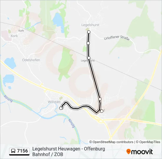 7156 Bus Line Map
