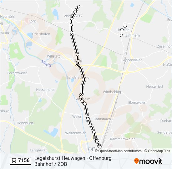 7156 Bus Line Map