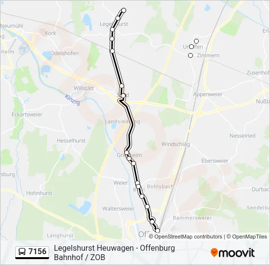 7156 Bus Line Map