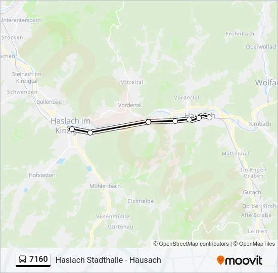 7160 Bus Line Map