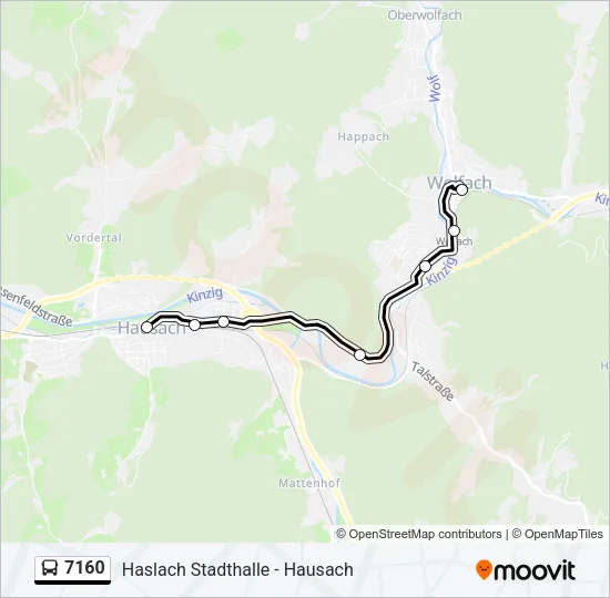 7160 Bus Line Map