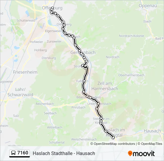 7160 Bus Line Map