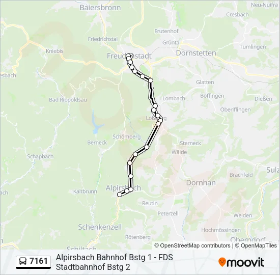 7161 Bus Line Map