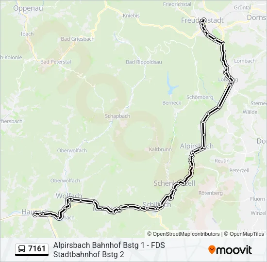 7161 Bus Line Map