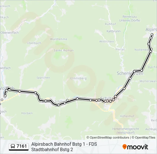 7161 Bus Line Map