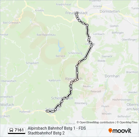 7161 Bus Line Map