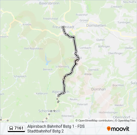 7161 Bus Line Map
