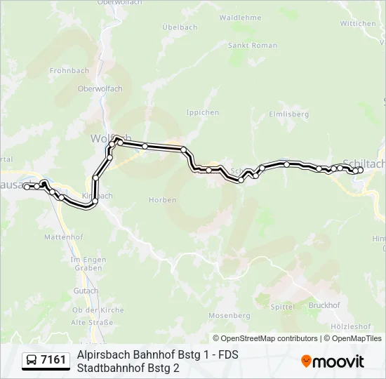 7161 Bus Line Map