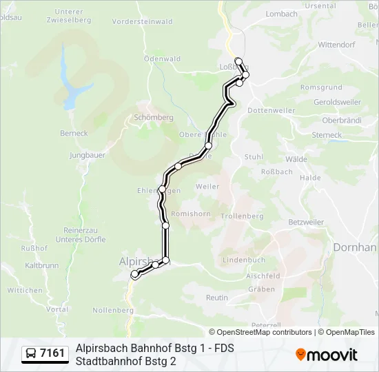 7161 Bus Line Map