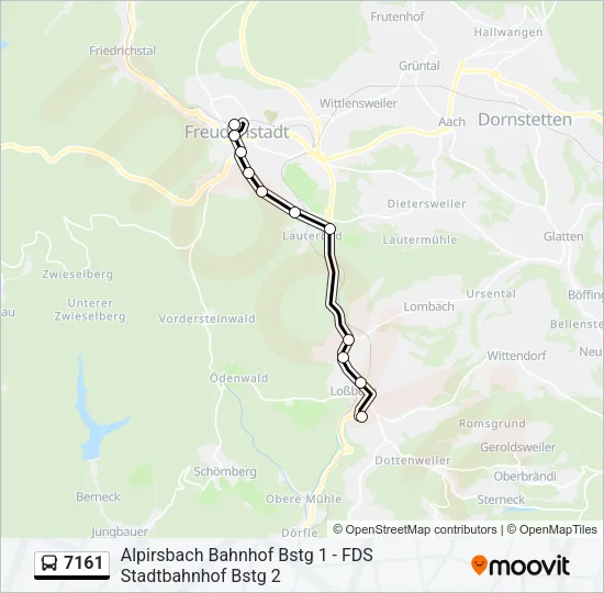 7161 Bus Line Map