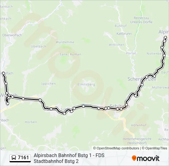 7161 Bus Line Map