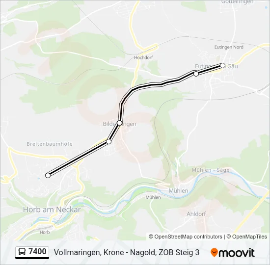 7400 Bus Line Map