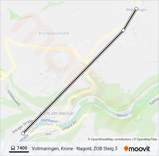 7400 Bus Line Map