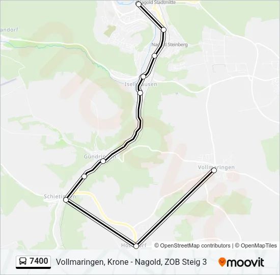 7400 Bus Line Map