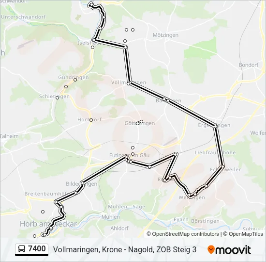 7400 Bus Line Map
