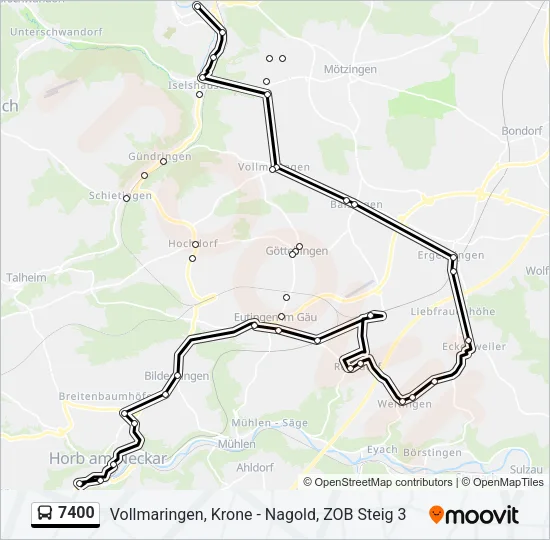 7400 Bus Line Map