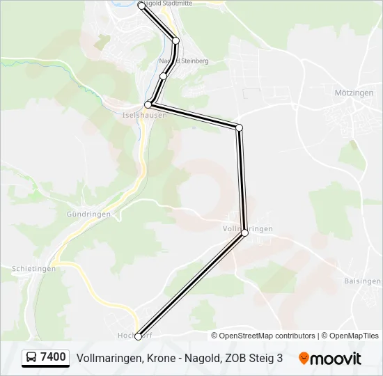 7400 Bus Line Map