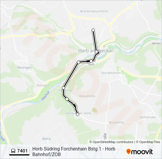 7401 Bus Line Map