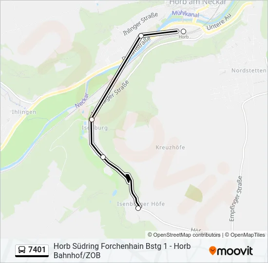 7401 Bus Line Map
