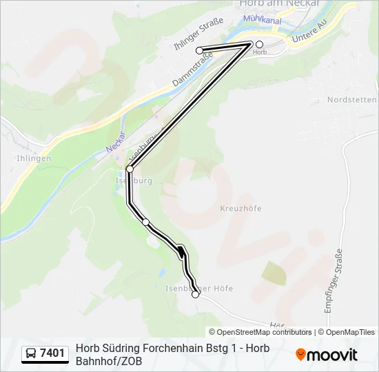 7401 Bus Line Map