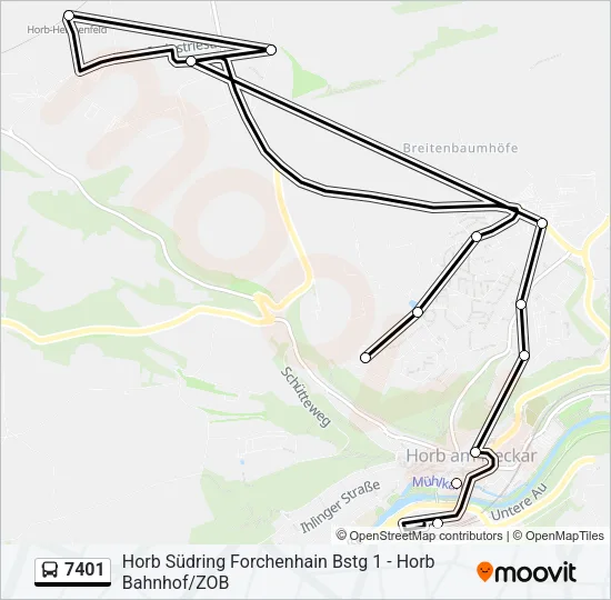 7401 Bus Line Map