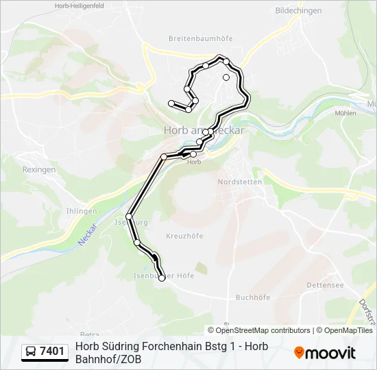 7401 Bus Line Map
