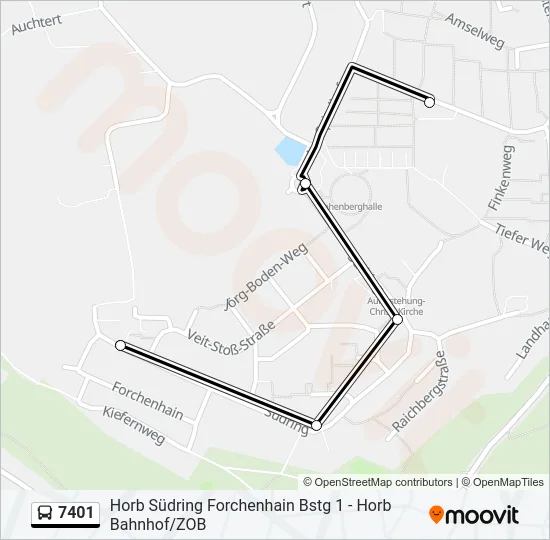 7401 Bus Line Map