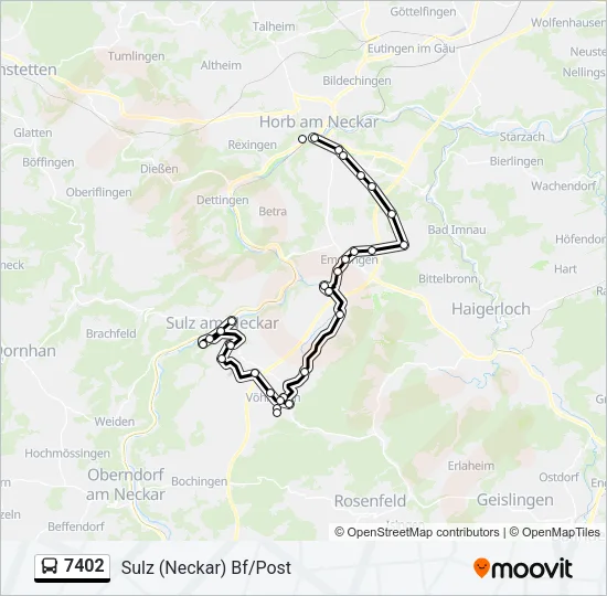 7402 Bus Line Map
