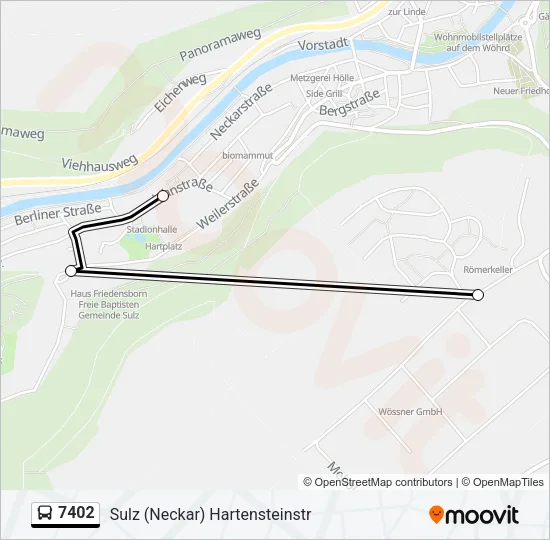 7402 Bus Line Map