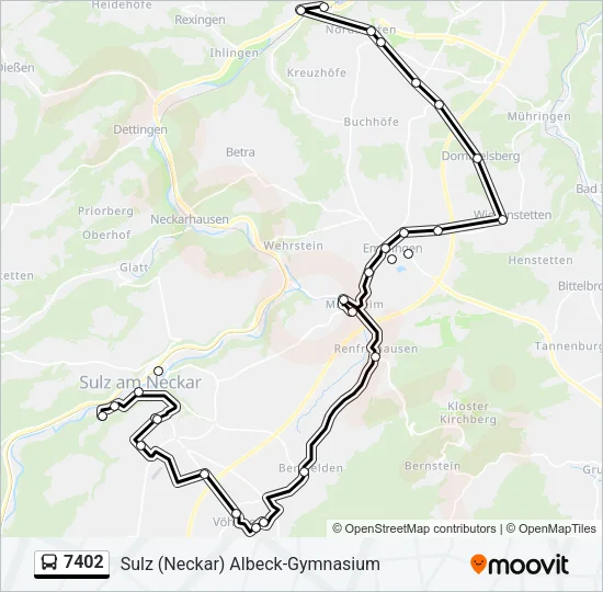 7402 Bus Line Map