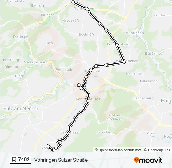 7402 Bus Line Map