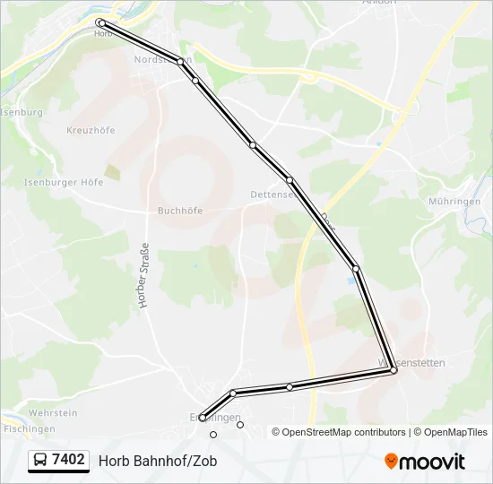 7402 Bus Line Map