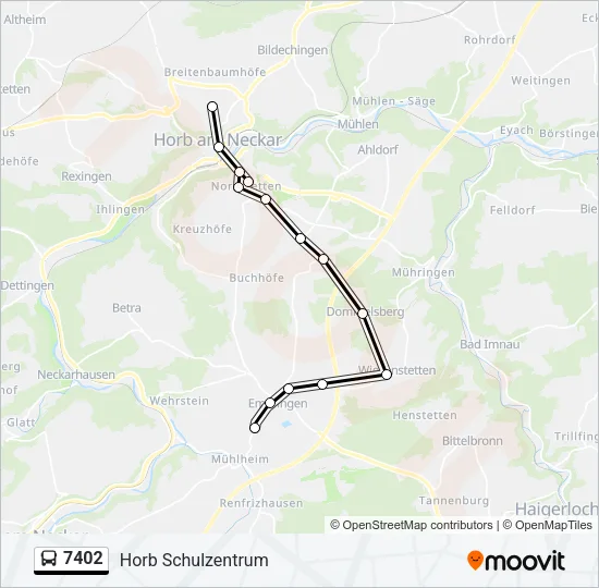 7402 Bus Line Map
