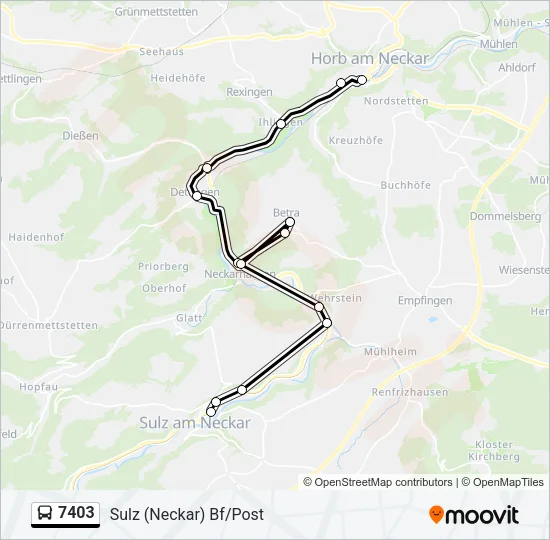 7403 Bus Line Map