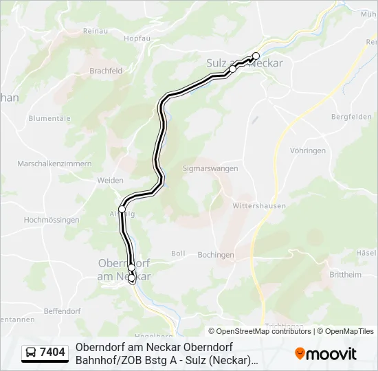 7404 Bus Line Map