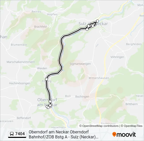 7404 Bus Line Map