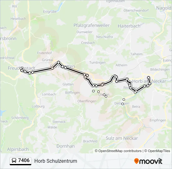 7406 Bus Line Map