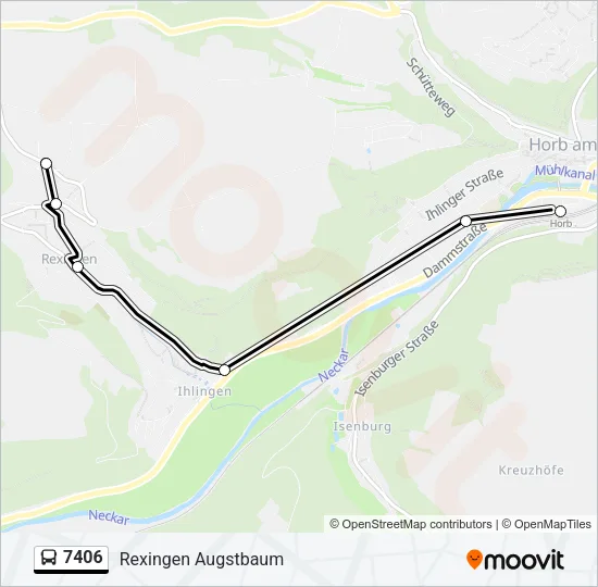 7406 Bus Line Map