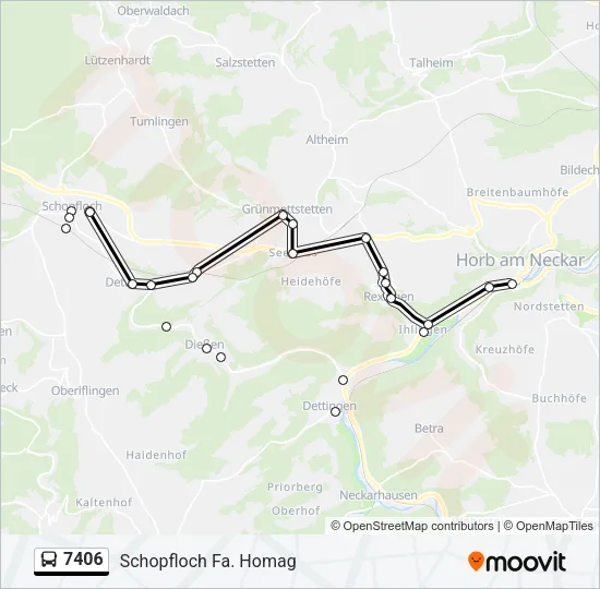 7406 Bus Line Map