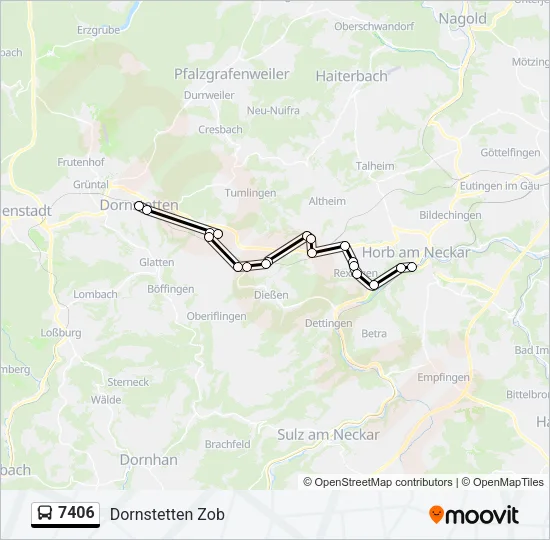 7406 Bus Line Map