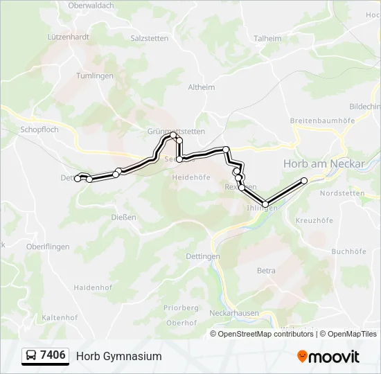 7406 Bus Line Map