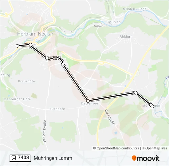 7408 Bus Line Map