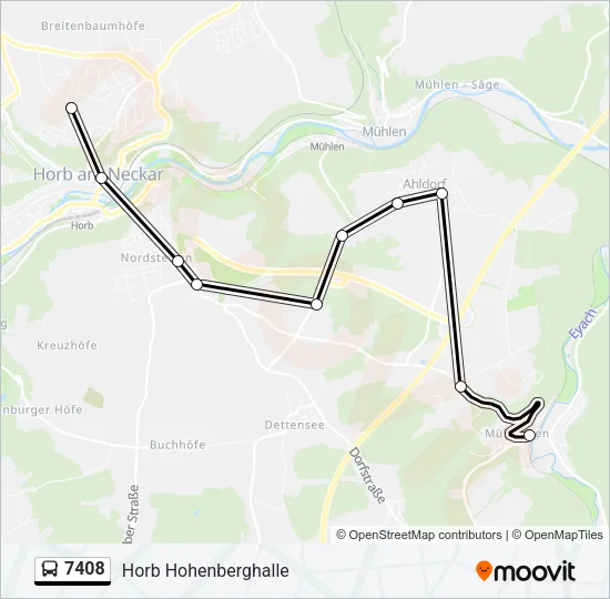 7408 Bus Line Map