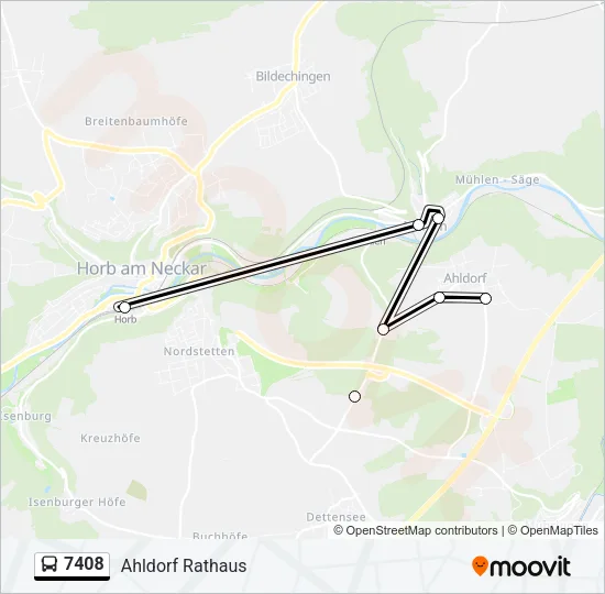 7408 Bus Line Map