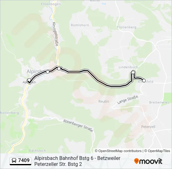 7409 Bus Line Map